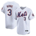 NY.Mets #3 Carson Benge Player White Home Replica Jdoa Stitched Jerseys