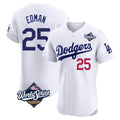 LA.Dodgers #25 Tommy Edman Player Gold White World Series Limited Elite Home Jdoa Stitched Jerseys
