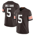 C.Browns #5 Quincy Williams Player Brown Color Vapor Untouchable Limited Home Game Jdoa Stitched Jerseys
