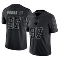 C.Panthers #97 Bobby Brown III Player Black Limited Reflective Game Jdoa Stitched Jerseys