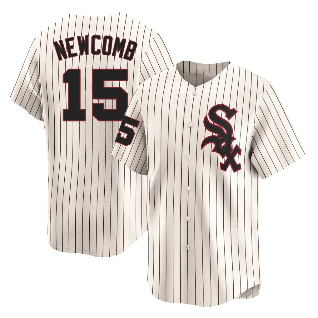 C.White Sox #15 Sean Newcomb Player Cream Cooperstown Collection Limited Home Jdoa Stitched Jerseys