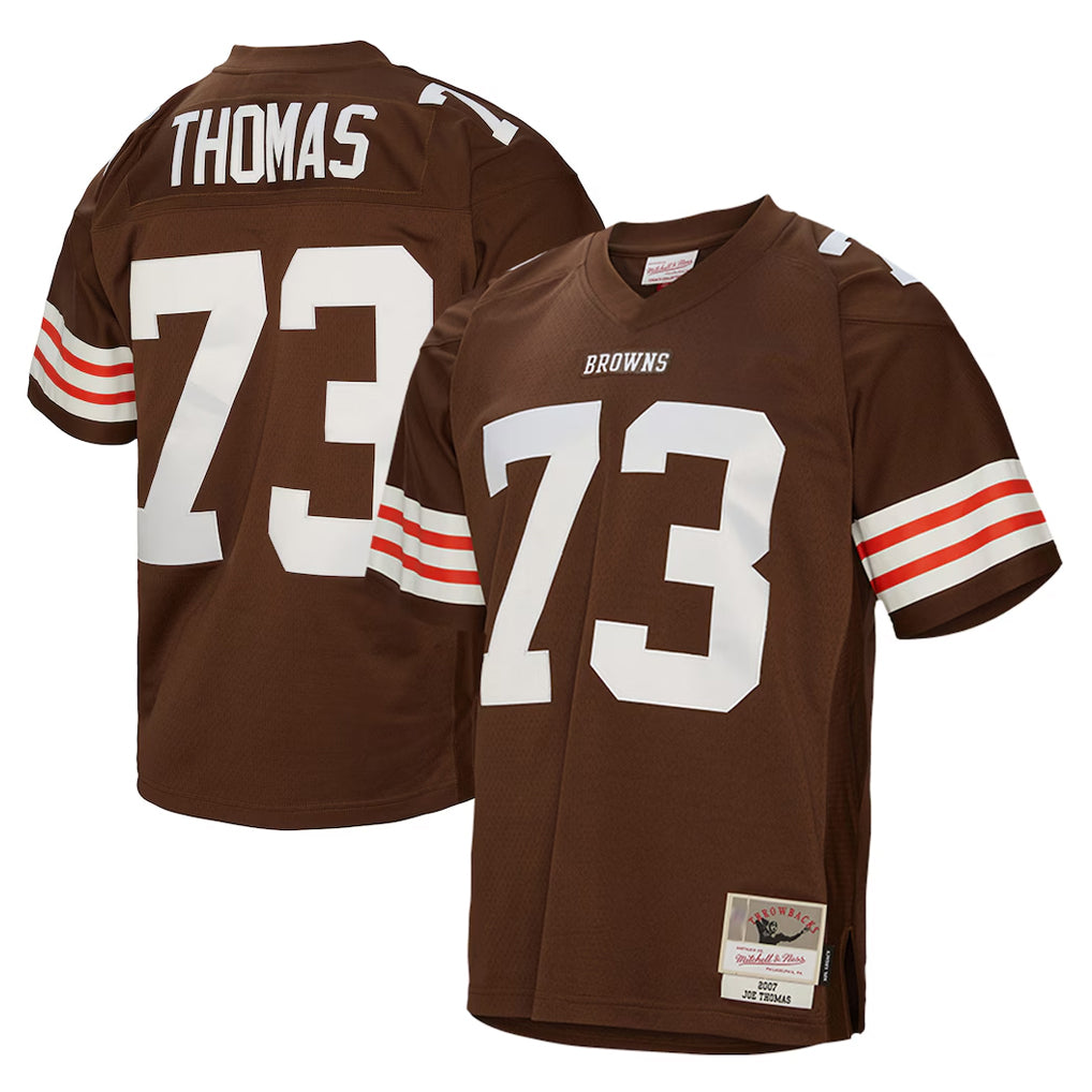 C.Browns #73 Joe Thomas Player Brown Mitchell & Ness 1963 Throwback Jdoa Stitched Jerseys