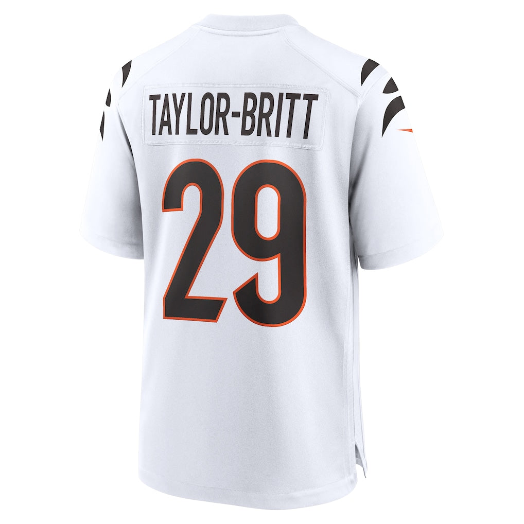 Jdoa C.Bengals #29 Cam Taylor-Britt White Game Jersey