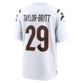 Jdoa C.Bengals #29 Cam Taylor-Britt White Game Jersey