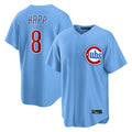 C.Cubs #8 Ian Happ Player Light Blue Home Game Jdoa Stitched Jerseys