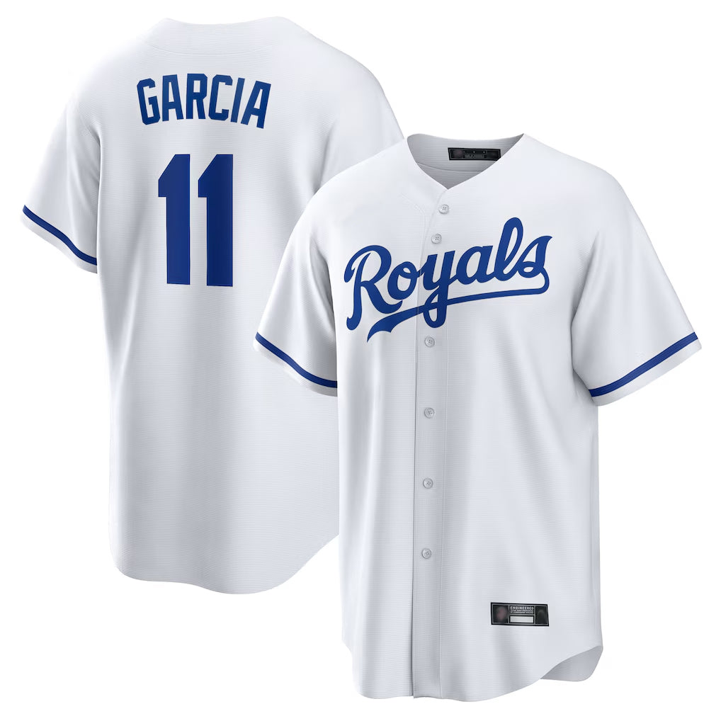 KC.Royals #11 Maikel Garcia Player White Home Game Jdoa Stitched Jerseys