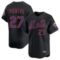 NY.Mets #27 Mark Vientos Player Black Alternate Home Limited Jdoa Stitched Jerseys