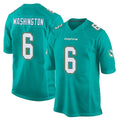 M.Dolphins #6 Malik Washington Player Aqua Team Color Home Game Jdoa Stitched Jerseys