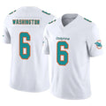 M.Dolphins #6 Malik Washington Player White Limited Vapor F.U.S.E. Home Game Jdoa Stitched Jerseys