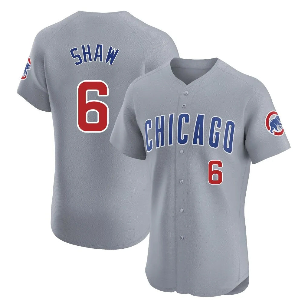 C.Cubs #6 Matt Shaw Player Gray Road Limited Elite Home Jdoa Stitched Jerseys