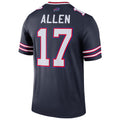 B.Bills #17 Josh Allen Player Navy Inverted  Legend Game Jdoa Stitched Jerseys