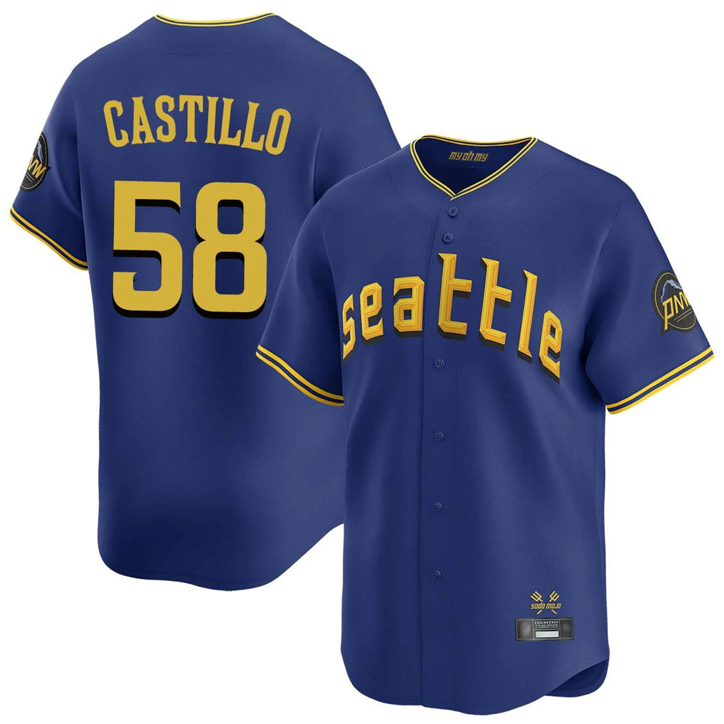 S.Mariners #58 Luis Castillo Player Royal City Connect Home Limited Jdoa Stitched Jerseys