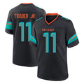 M.Dolphins #11 Dante Trader Jr. Player Black Pitch Rivalries Collection Home Game Jdoa Stitched Jerseys