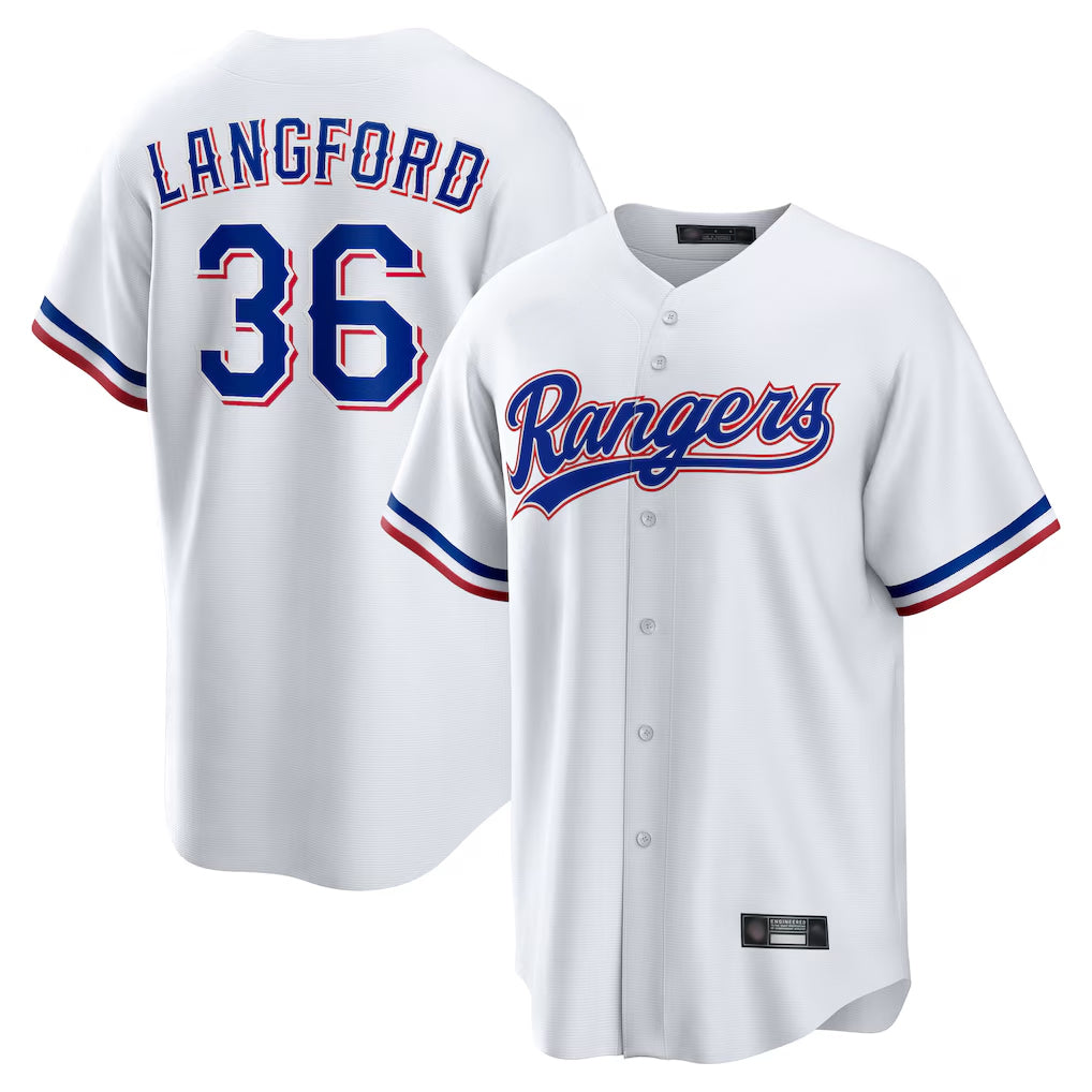 T.Rangers #36 Wyatt Langford Player White Home Game Jdoa Stitched Jerseys