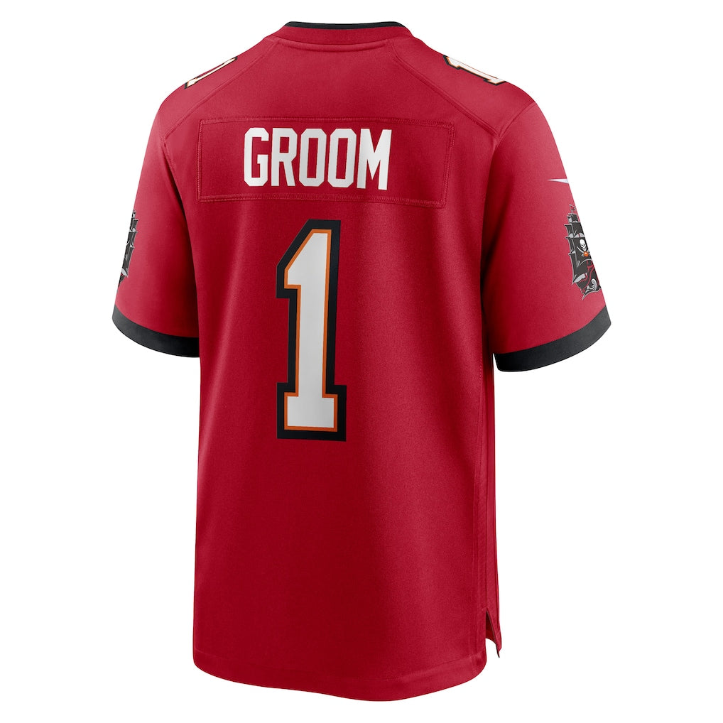 Jdoa TB.Buccaneers #1 Groom Red Game Jersey