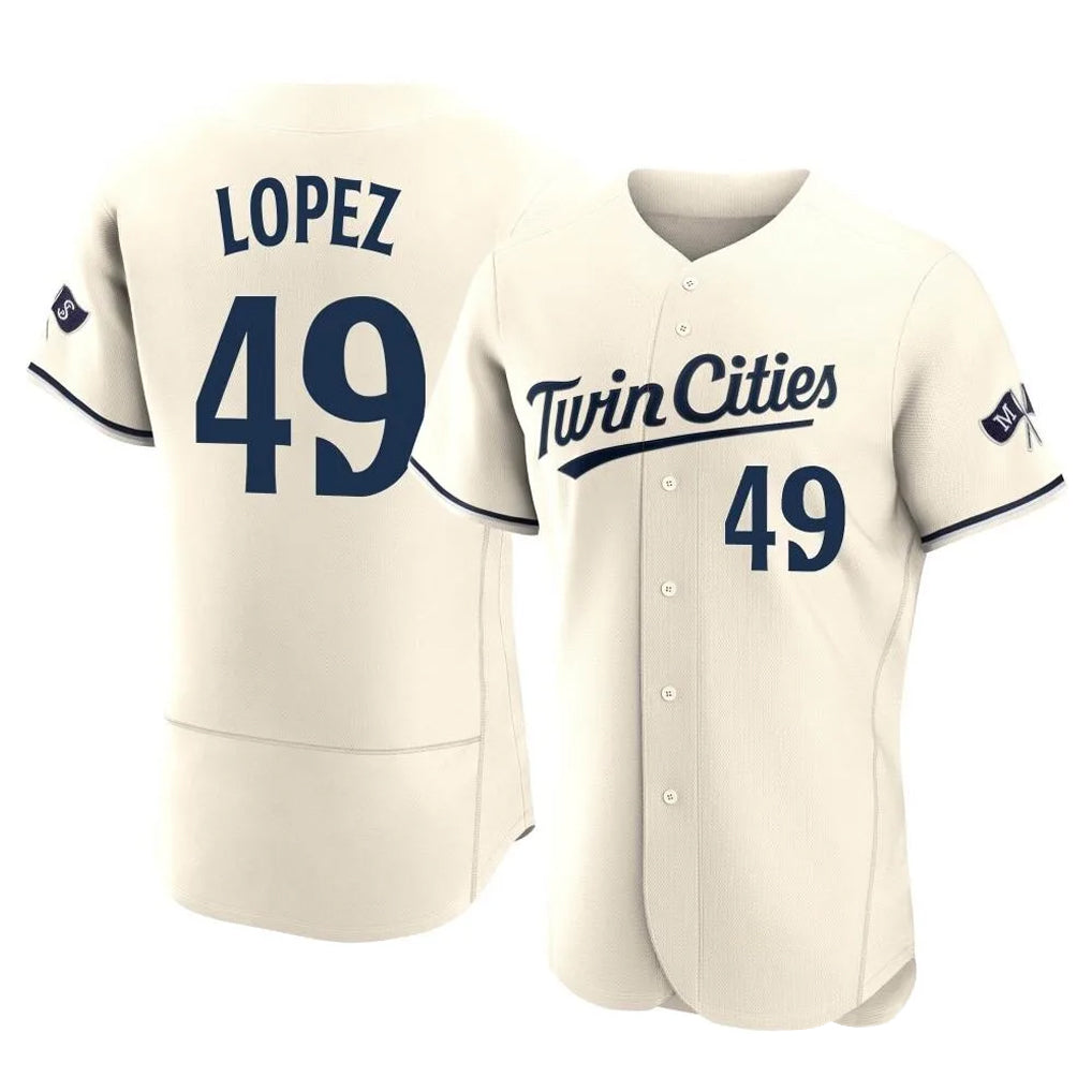 M.Twins #49 Pablo Lopez Player Cream Home Limited Elite Jdoa Stitched Jerseys