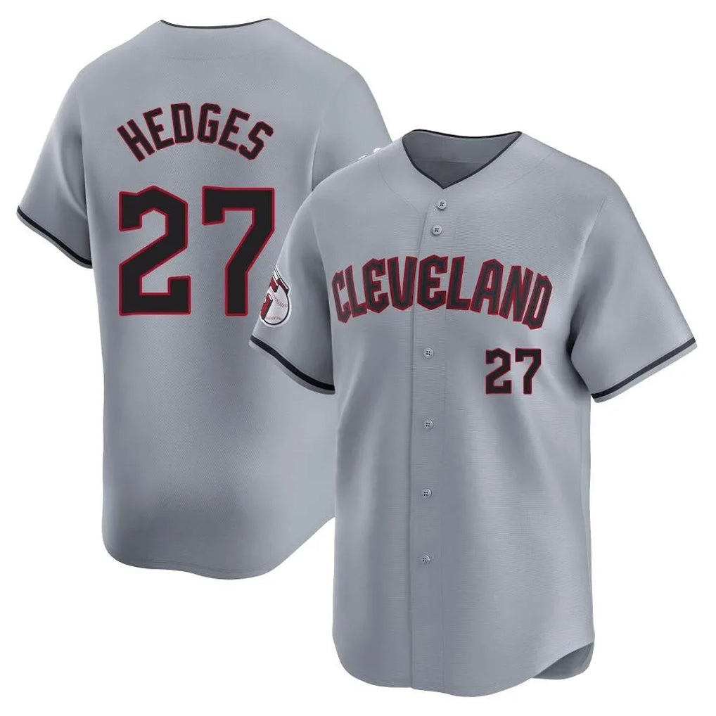 C.Guardians #27 Austin Hedges Player Gray Road Limited Home Jdoa Stitched Jerseys