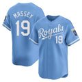 KC.Royals #19 Michael Massey Player Light Blue Alt Limited Home Jdoa Stitched Jerseys