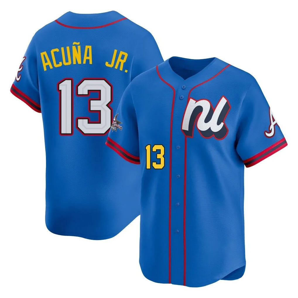 A.Braves #13 Ronald Acuna Jr Player Royal National League All-Star Edition Game Jdoa Stitched Jerseys