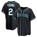 S.Mariners #2 Cole Young Player Black Fashion Home Limited Jdoa Stitched Jerseys