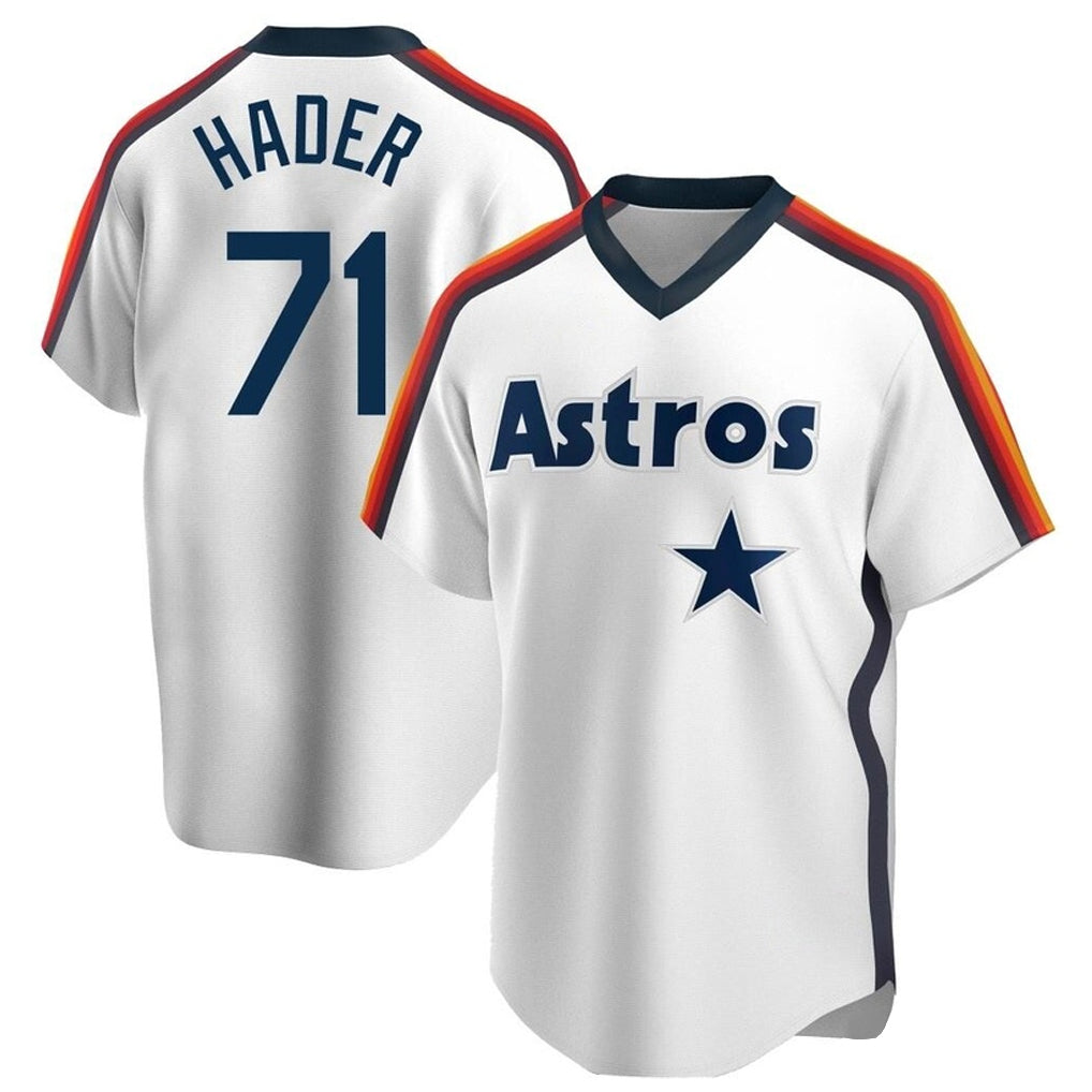 H.Astros #71 Josh Hader Player White Cooperstown Collection T-shirt Jdoa Stitched Jerseys