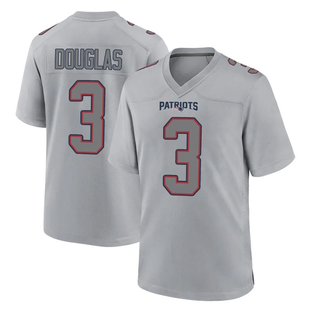 NE.Patriots #3 DeMario Douglas Player Gray Fashion Limited Home Game Jdoa Stitched Jerseys