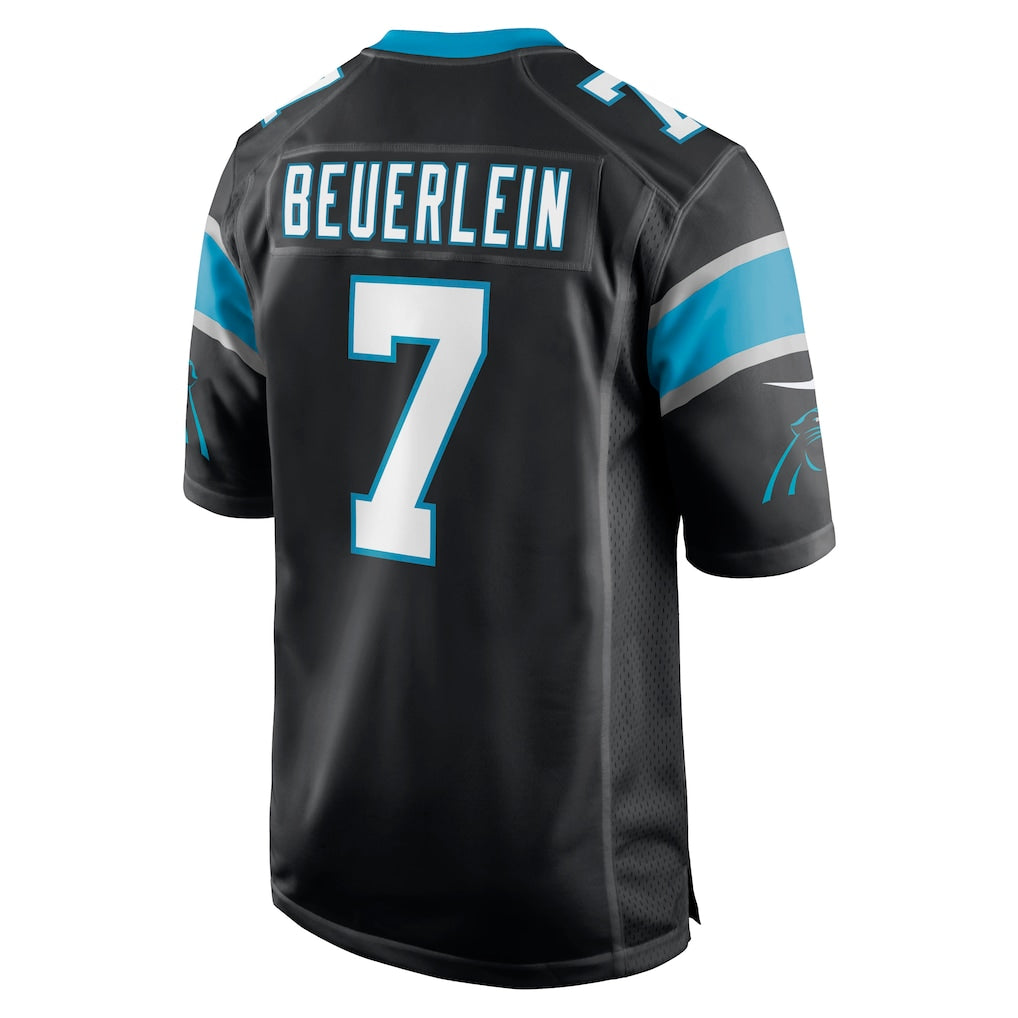 Jdoa C.Panthers #7 Steve Beuerlein Black Retired Player Jersey