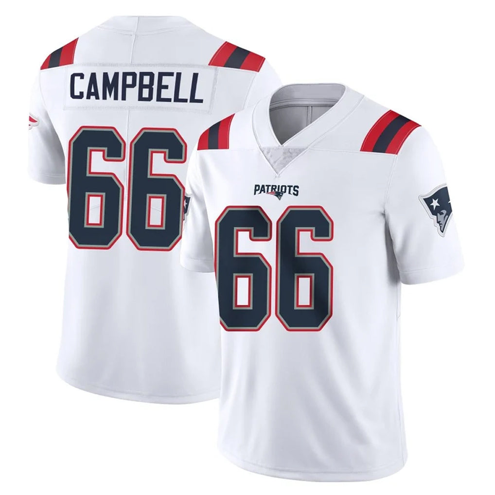 NE.Patriots #66 Will Campbell Player White Vapor Untouchable Home Game Jdoa Stitched Jerseys