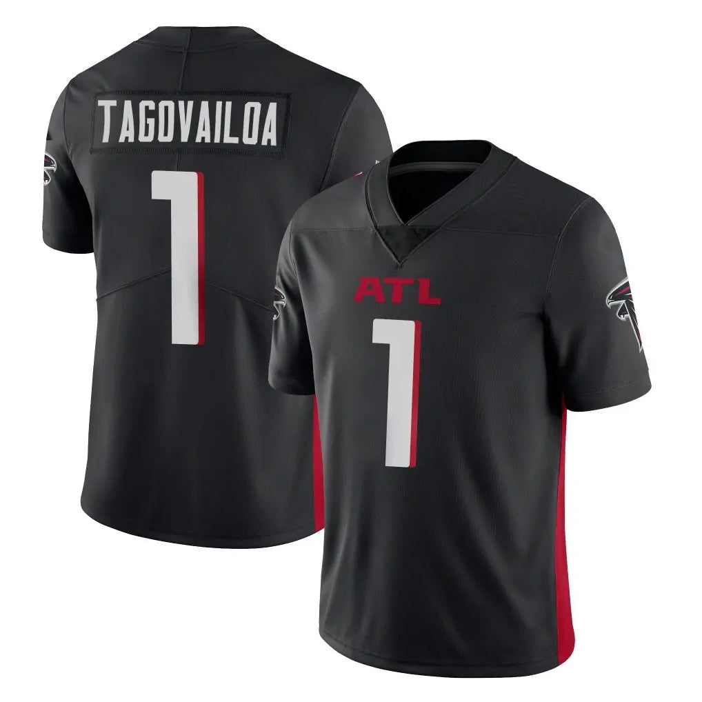 A.Falcons #1 Tua Tagovailoa Player Black Vapor Untouchable Limited Home Game Jdoa Stitched Jerseys