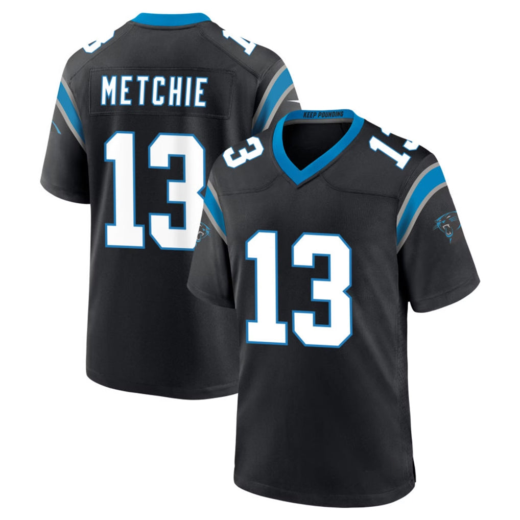 C.Panthers #13 John Metchie III Player Black Limited Home Game Jdoa Stitched Jerseys