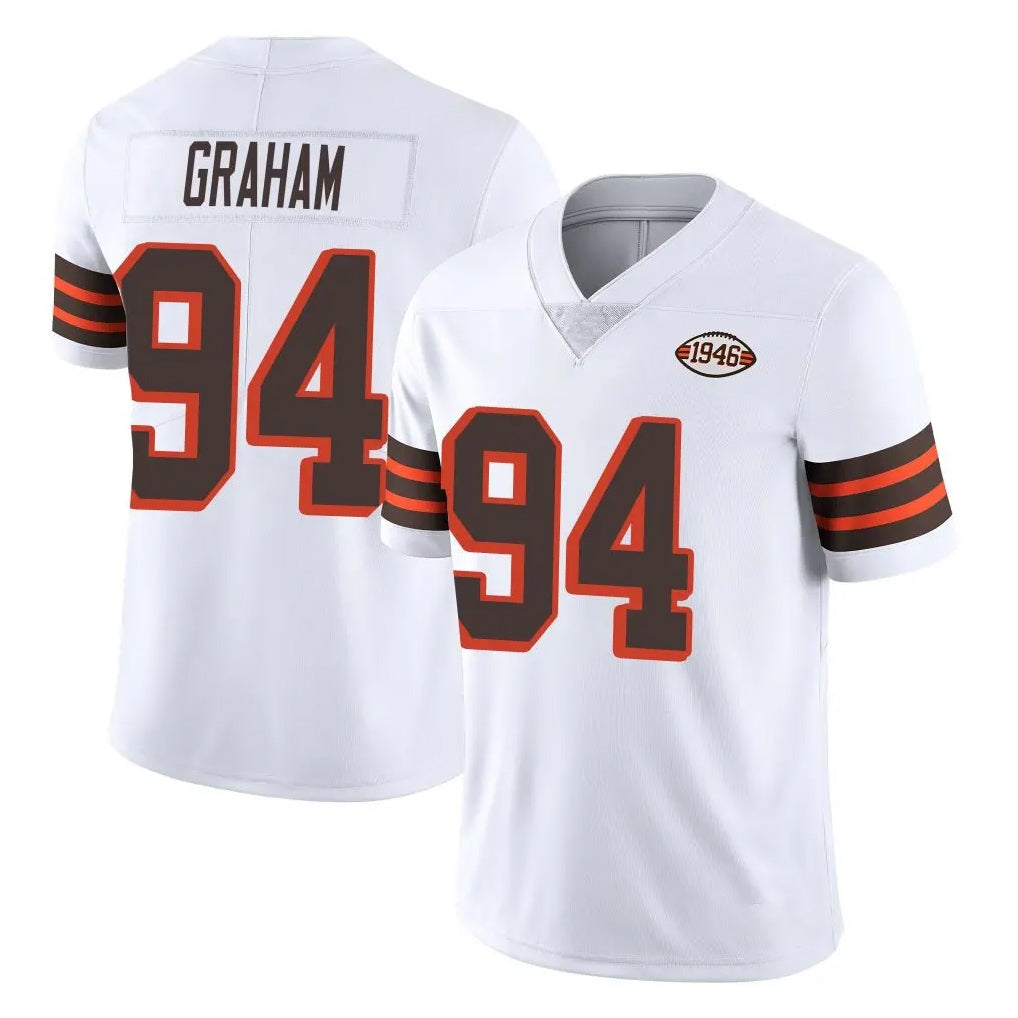 C.Browns #94 Mason Graham Player White Limited  Vapor 1946 Collection Alternate Game Jdoa Stitched Jerseys