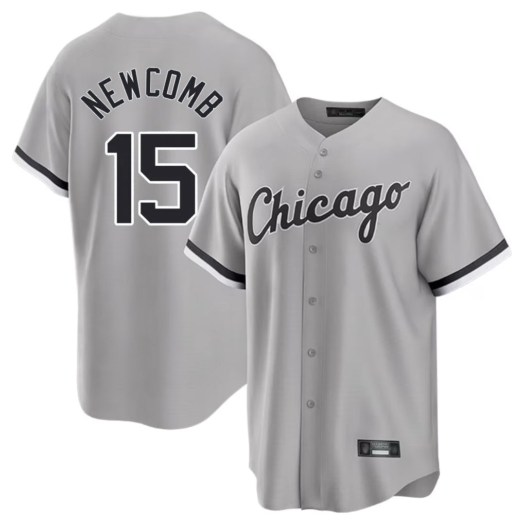 C.White Sox #15 Sean Newcomb Player Gray Home Game Jdoa Stitched Jerseys