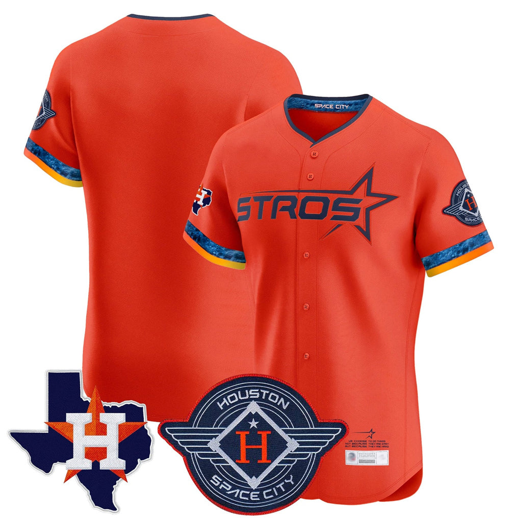 H.Astros ## Astros Blank Player Orange City Connect Texas Patch Vapor Premier Limited Elite Home Jdoa Stitched Jerseys
