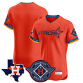 H.Astros ## Astros Blank Player Orange City Connect Texas Patch Vapor Premier Limited Elite Home Jdoa Stitched Jerseys