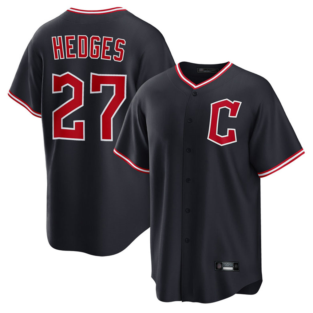 C.Guardians #27 Austin Hedges Player Navy Game Home Jdoa Stitched Jerseys