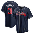 A.Braves #3 Dale Murphy Player Navy Home Game Jdoa Stitched Jerseys