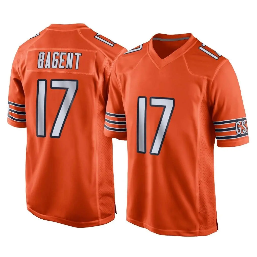 C.Bears #17 Tyson Bagent Player Orange Home Game Jdoa Stitched Jerseys
