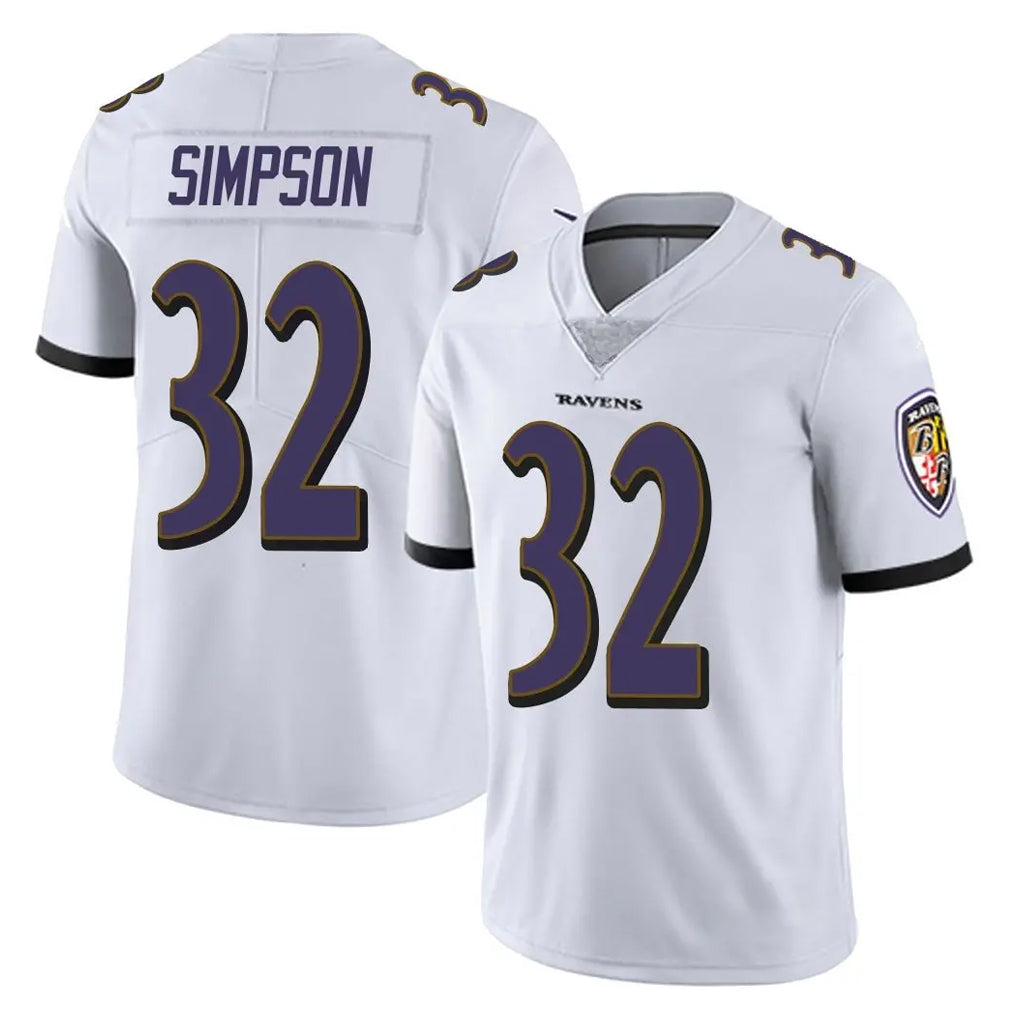 B.Ravens #32 Trenton Simpson Player White Vapor F.U.S.E. Limited Jdoa Stitched Jerseys