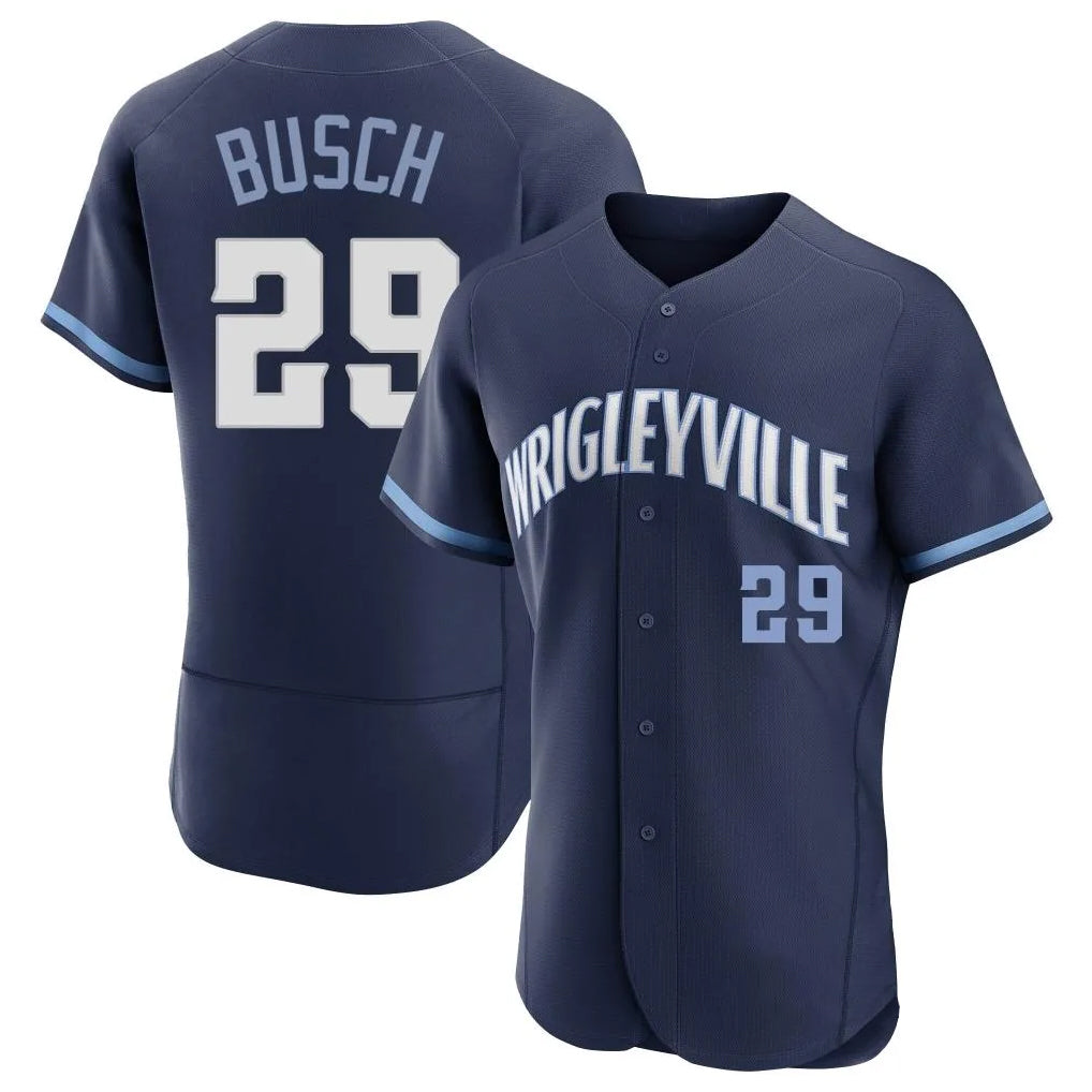 C.Cubs #29 Michael Busch Player Navy City Connect Limited Elite Home Jdoa Stitched Jerseys