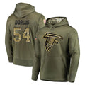 A.Falcons #54 Brandon Dorlus Player Olive Salute to Service Hoodies Jdoa Stitched Jerseys