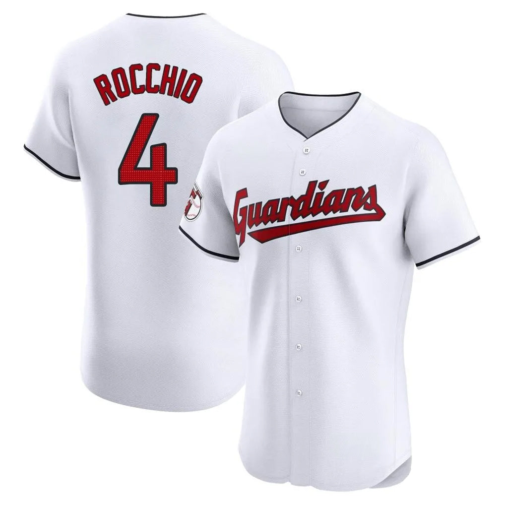 C.Guardians #4 Brayan Rocchio Player White Limited Elite Home Jdoa Stitched Jerseys