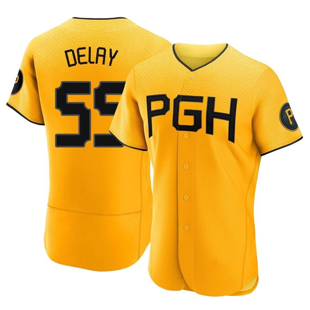 P.Pirates #55 Jason Delay Player Gold City Connect Home Limited Elite Jdoa Stitched Jerseys