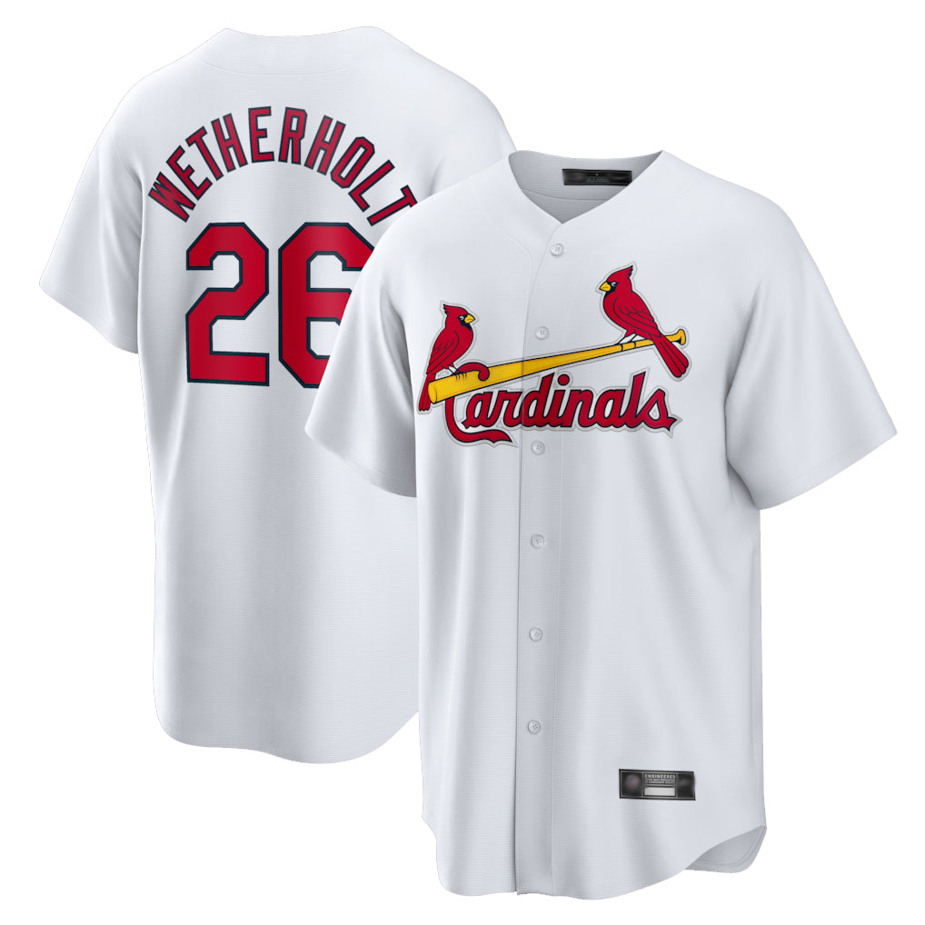 St. Louis Cardinals #26 JJ Wetherholt Player White Home Game Jdoa Stitched Jerseys