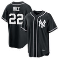 NY.Yankees #22 Ben Rice Player Black Out Game Home Jdoa Stitched Jerseys