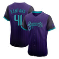 A.Diamondbacks #41 Carlos Santana Player Purple City Connect Limited Elite Home Game Jdoa Stitched Jerseys