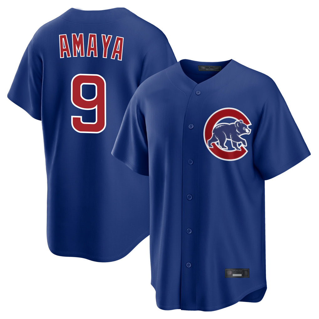 C.Cubs #9 Miguel Amaya Player Royal Home Game Jdoa Stitched Jerseys