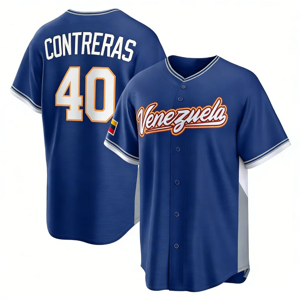 B.Red Sox #40 Willson Contreras Player Royal 2026 World Classic Limited Home Game Jdoa Stitched Jerseys