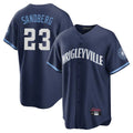 C.Cubs #23 Ryne Sandberg Player Navy City Connect Home Game Jdoa Stitched Jerseys