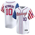 P.Pirates #10 Bryan Reynolds Player White 2025 Independence Day Vapor Premier Limited Jdoa Stitched Jerseys