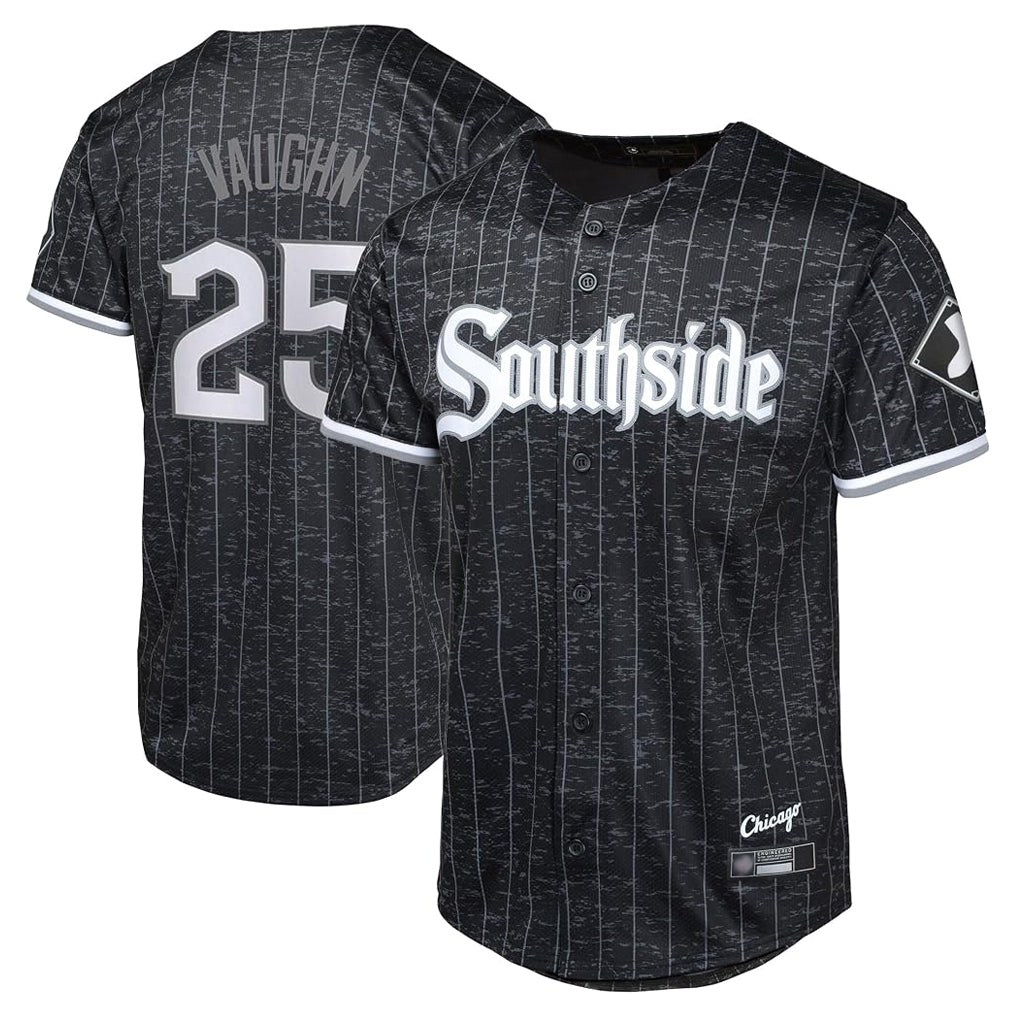 C.White Sox #25 Andrew Vaughn Player Black City Connect Home Game Jdoa Stitched Jerseys